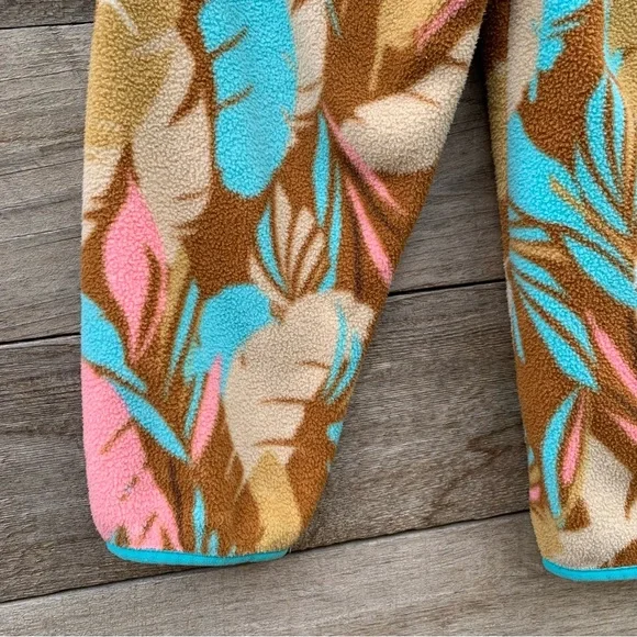 Patagonia Lightweight Synchilla Womens M Snap T Pullover Fleece Feather Print - Picture 12 of 16